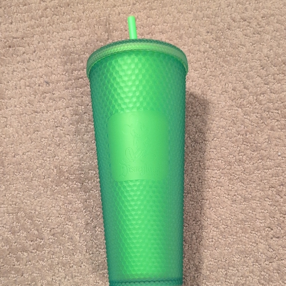 Disneyland Parks Starbucks Vibrant Green Tumbler with Straw NWT